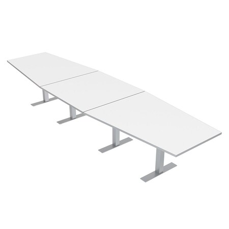 Skutchi Designs 45 in W, 165.75 in L, 29 in H, Engineered Wood Top, White HAR-HEX.IR-46x168-T-XD09